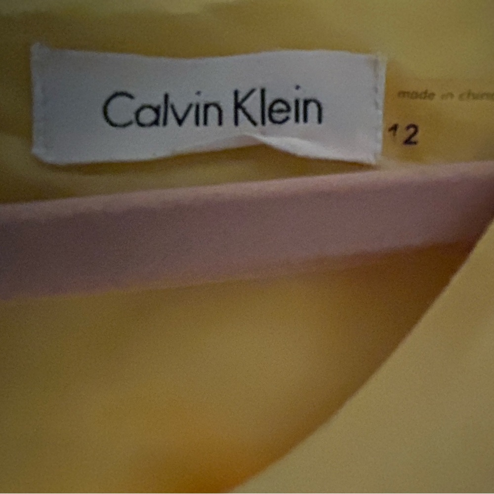 Calvin Klein Yellow Dress